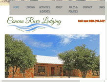 Tablet Screenshot of concanriverlodging.com